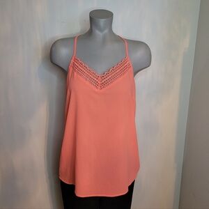 Women's Coral Lace Trim Cami Top